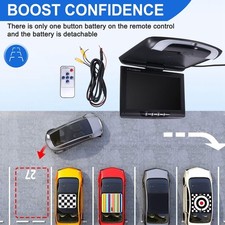 Auto Tetto Monitor LCD Aletta Schermo Top Multimedia Video Soffitto su Tetto