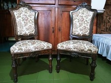 Sedie Antiche Legno PREGIATO MASS Scolpito GOBELIN sedia antica poltrone