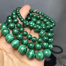 Bracciali pietra lucida malachite naturale sfera di cristallo esemplare 6-12 mm