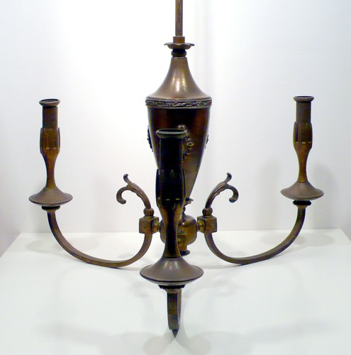 Lampadario ottone bronzato - lampadario, in