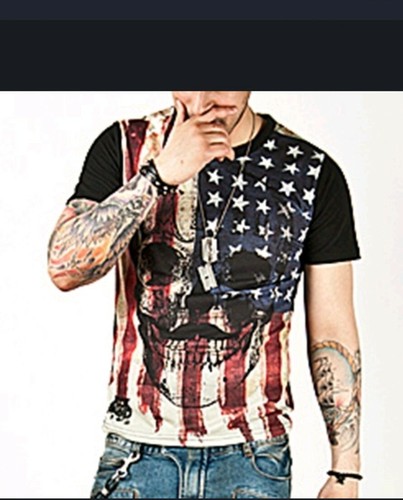 Maglia uomo teschio america - uomo,