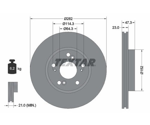 Textar bremsscheibe - 2x,