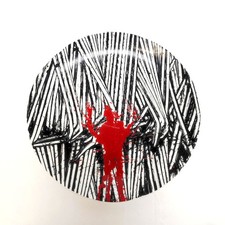 Piatto ceramica artista Emilio Scanavino ed. limitata 12/50 d. 29 cm