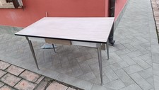 Tavolo Vintage , Formica Arredo Design Anni 70 Piedi Metallo Cassetto