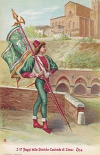 CARTOLINA DI SIENA ,I 17 PAGGI