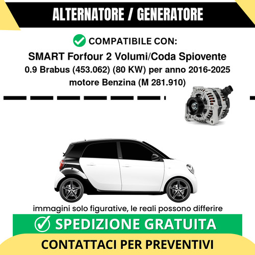 Alternatore smart forfour - alternatore,