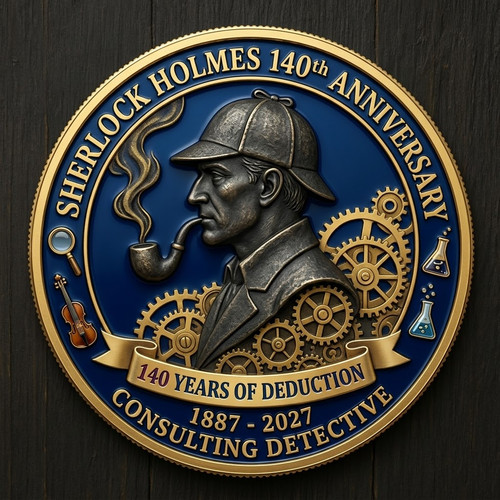Moneta commemorativa sherlock - moneta,