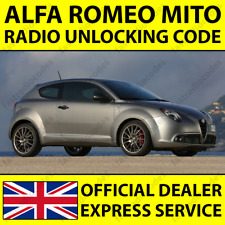 ✅ALFA ROMEO MITO AUTORADIO NAVIGAZIONE SBLOCCO PIN CODICE PER TUTTI I MODELLI✅