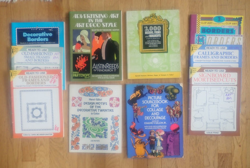 Lot art books clip - -,