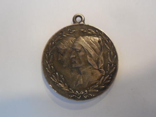 Medaglia centenario dante - medaglia, 6