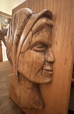 Ritratto vintage firmato legno