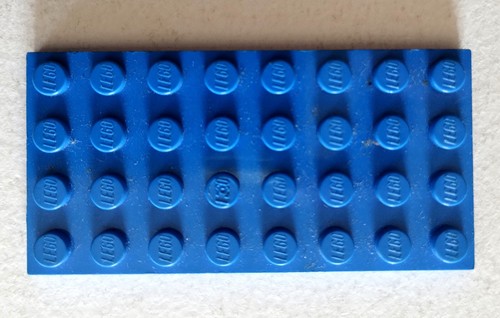 Lego baseplate 4x8 plate blue - lego,