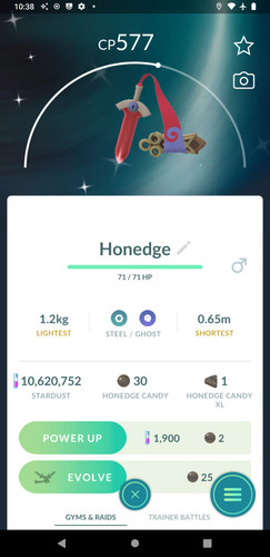 Shiny honedge 20k - 1m,