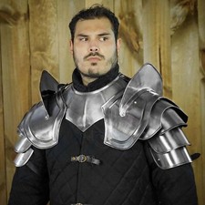 Pauldron Medievali in Acciaio