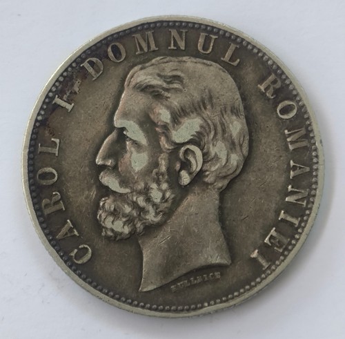 Moneta lei 1881 romania - moneta,