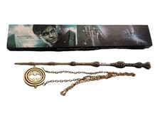 Harry Potter Hermione Granger Time Turner Pendant & Deathly Hallows Wand