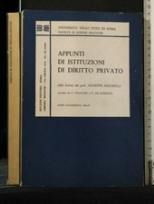 APPUNTI DI ISTITUZIONI DI DIRITTO PRIVATO. Anno accademico 1966-1967. Bulzoni.