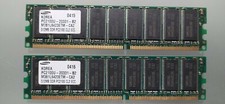RAM Samsung 512 MB DDR PC-2100U M381L6423ETM-CA2  2X512= 1GB
