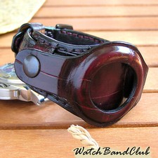 Cinturino orologio da polso in pelle di aligatore rosso 22 mm copri bracciale coccodrillo fascia