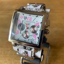 Orologio COGU Sakura Chrono BNSKR-WH Raro Edizione Limitata Quadrato Quadrato