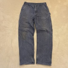 Salopette cargo carpentiere tela Carhartt vintage adatta pantaloni da lavoro 34x34