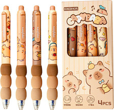 Capybara Set Di 4 Penne Retrattili, Cancellabili Capybara, Penne a Sfera Cancell