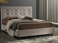 LETTO IMBOTTITO MOD. NATALIA singolo -p.mezza-matrimoniale,vari colori e tessuti