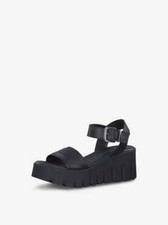Sandali Tamaris 28712 pelle nera zeppa 6,5 cm SCONTO DA LISTINO