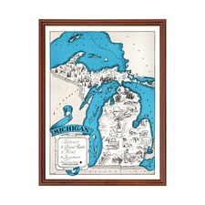 Old Map of Michigan 1931 -
