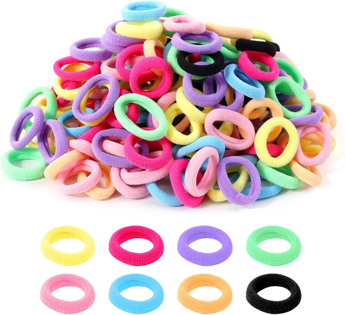 200 pezzi elastici capelli - pezzi,