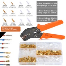 Per Dupont Set Pinze Crimpatrici Utensile Crimpatrice a Puntale 26-16awg Crimpatrice 0,14-1,5mm²