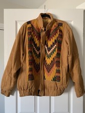 Giacca uomo ARTES TÍPICAS TECUM stile tribale azteco tessuto ricamato - L