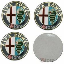 4 Tappi Adesivi Coprimozzo per Alfa Romeo 147 156 GT Giulia 2016 Mito 50mm Oro