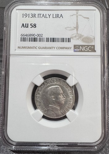 Moneta lira 1913 in slab - in,