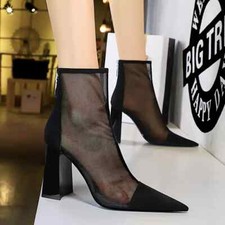stivali estivi platform donna 9.5 cm perforato nero pelle sintetica 5059