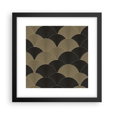 Poster 30x30cm nero oro - poster,