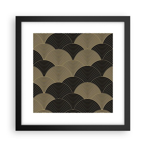 Poster 30x30cm nero oro - 30x30cm, e