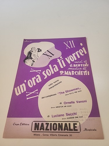 Spartito musicale un ora - musicale, un'ora