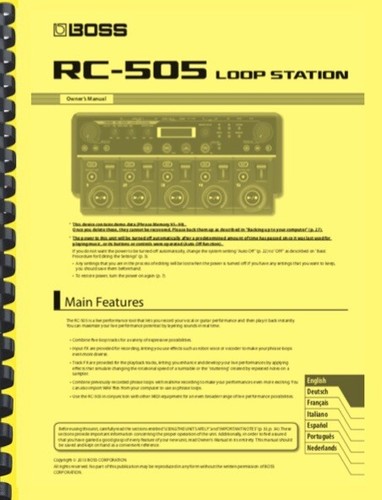 Boss 505 loop - rc-505, station