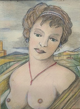 DONNA A SENO NUDO antico