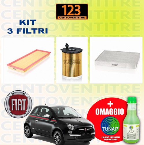 Kit tagliando filtri fiat 500 - kit,