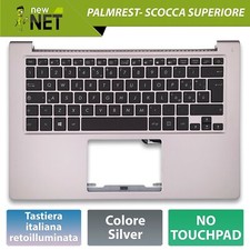 Top Case con tastiera ITA compatibile con ASUS Zenbook UX303U UX303L Silver