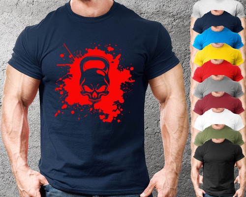 Blood skull maglietta palestra - maglietta,