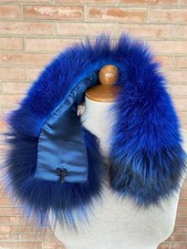 Collo PELLICCIA DI VOLPE blu