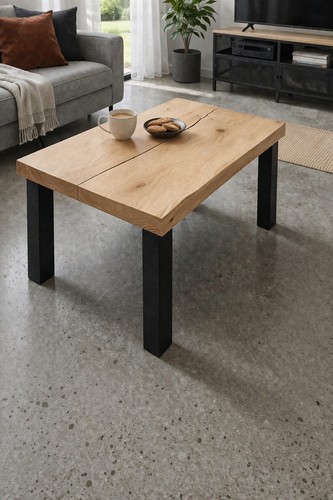Tavolo bordo vivo rovere - vivo,