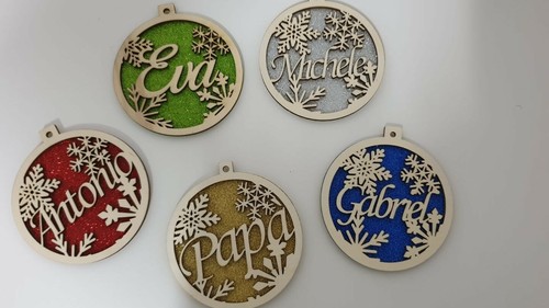 Palle natale glitterate su - palle,