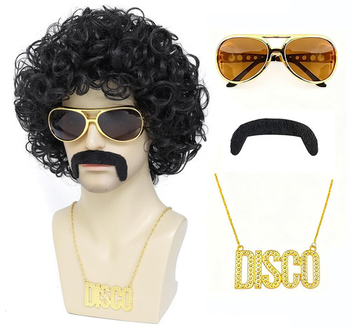 Parrucca riccia afro discoteca