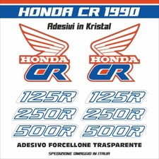 Grafica adesivi adattabili a HONDA CR 125-250-500  1990 kit in KRISTAL+ CILINDRA