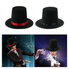 Cappello a cilindro nero con