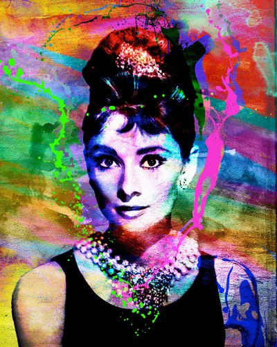 Audrey hepburn art - audrey, art,